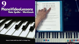 Note Speller for Piano Lesson 9 Ledger Lines in Treble Staff Free Piano Lessons