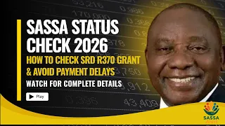 sassa status check 2026 how to check srd r370 grant u0026 avoid payment delays