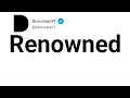 Renowned Synonyms Thesaurus Similar Words