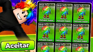 FIZ A MELHOR TROCA POR CELESTIAL no Kick a Lucky Block!