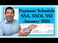 Social Security Checks Payment Schedule for January 2026 - SSA SSDI SSI