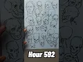 Hour 592 - form, technical skill #art #drawing #anatomy #shorts #10000hrs #learning #timelapse #lofi