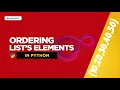Ordering List Elements - Try School