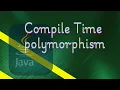 Compile time polymorphism Method Overloading