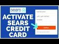 How To Activate Sears Credit Card Sears Credit Card Activation 2022