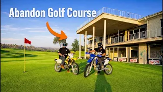 SHREDDING GOLF COURSE ON DIRTBIKES!!