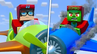 MAIZEN: How to tame a Plane | JJ vs. ZOMBO! - Minecraft Animation JJ & Mikey