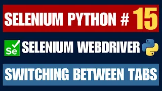 Selenium Python Switching Between Tabs