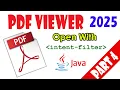 PDF Viewer Part-4 Getting PDF file from other apps intent-filter Android Studio Java 2025