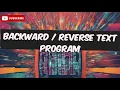 Backward Reverse Text Program Made With Small Basic