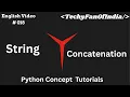 Python Programming Language English Python String Concatenation From Zero to Hero 2025