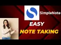 Simplenote Review Is it the best Note Taking App for basic notes