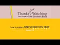Blender Motion Graphics Tutorial How to Make Simple Motion Text For Beginners 101