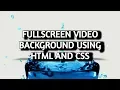How to make fullscreen background using html and css