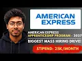 American Express Apprenticeship Program - 2027 Biggest Mass Hiring Drive Software Engineer