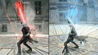 devil may cry 5 vergil vs dante comparison