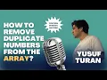 How to remove duplicate elements from the Array JAVA INTERVIEW CODING