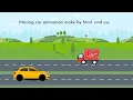 Moving Car animation make by HTML and CSS