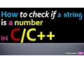 How to check if a string is a valid number or not in