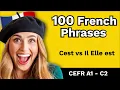 Cest vs Il in Real Context 100 French Phrases