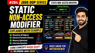 284 static non-access modifier in Java Selenium Java 2026