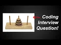 Tower Of Hanoi Puzzle Difficult Python Practice Question 8 - Also a Coding Interview Question
