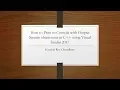 How to Print to Console with Output Stream object cout in C using Visual Studio 2017