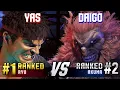 SF6 ▰ YAS (#1 Ranked Ryu) vs DAIGO (#2 Ranked Akuma) ▰ High Level Gameplay