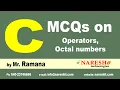 Operators Octal numbers C MCQs and Answers with Explanation