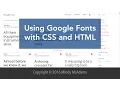 Google Fonts with HTML and CSS 2016