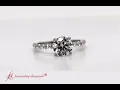 Shared Prong Thin Round Lab Diamond Engagement Ring In Platinum - FDENS3023R