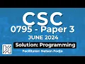 Cameroon GCE AL Computer Science paper 3 June 2024 part 2 Programming Connect 4 game with C