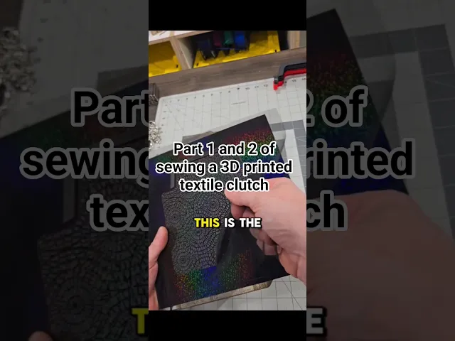 Large 3D printed bag with magnetic closure and living hinge video thumbnail