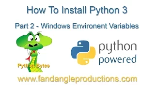 Python 3 Install on Windows - Enviroment Variables
