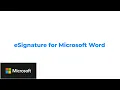 eSignature in Microsoft Word