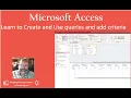 Access Database Queries Tutorial Selecting Specific Records with Criteria