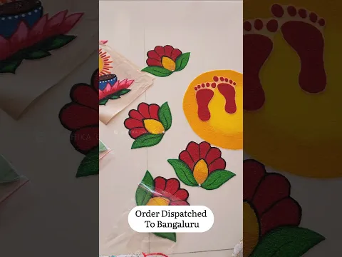 Order Dispatched to Bangaluru l Radhika Creation l Ready Rangoli #rangoli