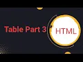 Table Table Part 3 HTML Table Table coding Vs Code A77