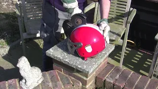 VNAS March 2025 – Cutting a helmet in half to make it safer, cleaning piano strings, Some bike stuff