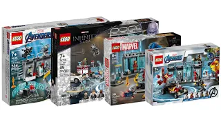 All Lego Iron Man Hall of Armor sets Compilation/Collection Speed Build