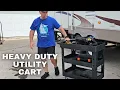 Utility Cart 3 Shelf Utility Cart Heavy Duty Rolling Cart