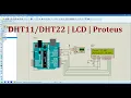DHT11 DHT22 LCD Arduino Proteus Simulation