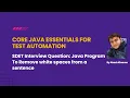 Java Program To Remove white spaces from a sentence String