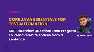Java Program To Remove white spaces from a sentence String