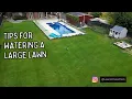 Tips for watering a large lawn travelling sprinkler review