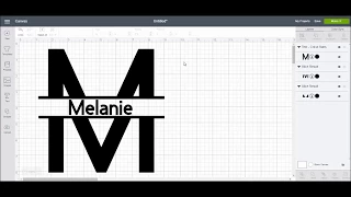 How to make a Split Monogram in Cricut Design Space