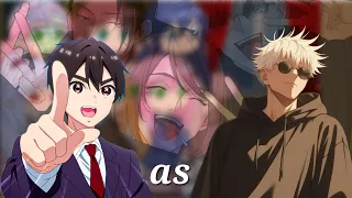  jjk 100 girlfriends who really love you react to rentarou as gojo satoru gacha react