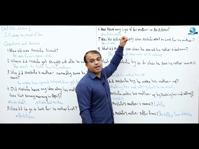 ⁣مادة اللغة الإنكليزية للصف السادس الإعدادي : القطعة الثانية للوحدة الأولى  - الجزء الثالث