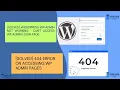 How to Fix WordPress Login Error at wp-admin Solve 404 Error in WordPress 100 Working