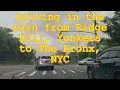 Driving in the rain from Ridge Hill Yonkers to The Bronx New York City